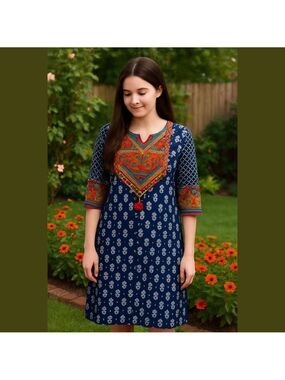 Akkriti SRISHTI Indian Long Tunic Top or Dress shirt dress